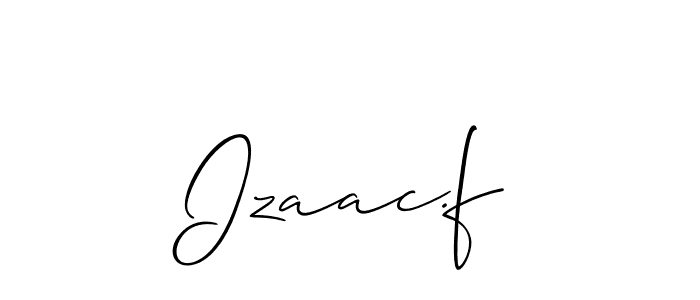 The best way (Allison_Script) to make a short signature is to pick only two or three words in your name. The name Izaac.f include a total of six letters. For converting this name. Izaac.f signature style 2 images and pictures png