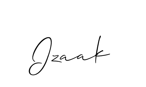 Create a beautiful signature design for name Izaak. With this signature (Allison_Script) fonts, you can make a handwritten signature for free. Izaak signature style 2 images and pictures png