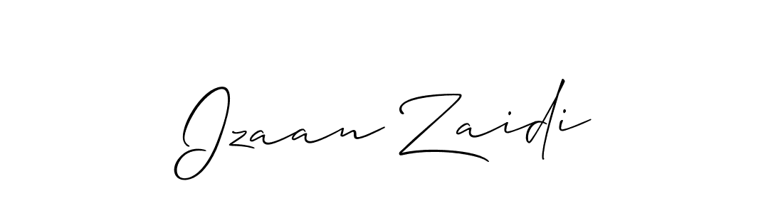 How to make Izaan Zaidi signature? Allison_Script is a professional autograph style. Create handwritten signature for Izaan Zaidi name. Izaan Zaidi signature style 2 images and pictures png