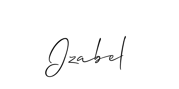 Best and Professional Signature Style for Izabel. Allison_Script Best Signature Style Collection. Izabel signature style 2 images and pictures png