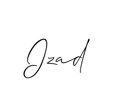 Allison_Script is a professional signature style that is perfect for those who want to add a touch of class to their signature. It is also a great choice for those who want to make their signature more unique. Get Izad name to fancy signature for free. Izad signature style 2 images and pictures png