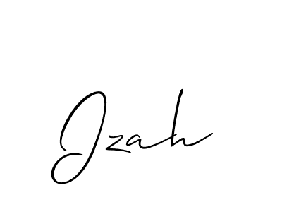 You should practise on your own different ways (Allison_Script) to write your name (Izah) in signature. don't let someone else do it for you. Izah signature style 2 images and pictures png