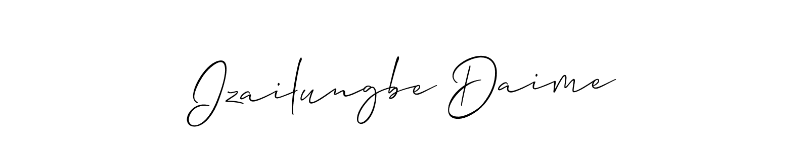 How to Draw Izailungbe Daime signature style? Allison_Script is a latest design signature styles for name Izailungbe Daime. Izailungbe Daime signature style 2 images and pictures png