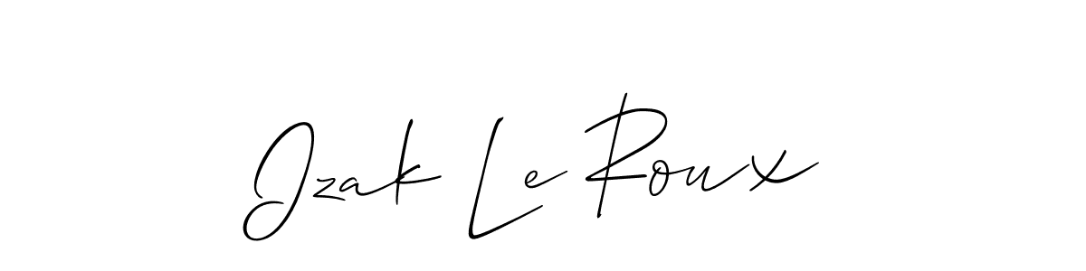 It looks lik you need a new signature style for name Izak Le Roux. Design unique handwritten (Allison_Script) signature with our free signature maker in just a few clicks. Izak Le Roux signature style 2 images and pictures png