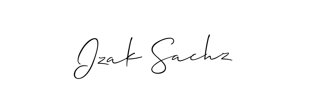 Also You can easily find your signature by using the search form. We will create Izak Sachz name handwritten signature images for you free of cost using Allison_Script sign style. Izak Sachz signature style 2 images and pictures png
