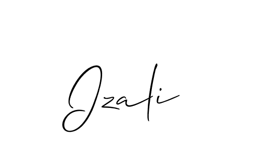 if you are searching for the best signature style for your name Izali. so please give up your signature search. here we have designed multiple signature styles  using Allison_Script. Izali signature style 2 images and pictures png