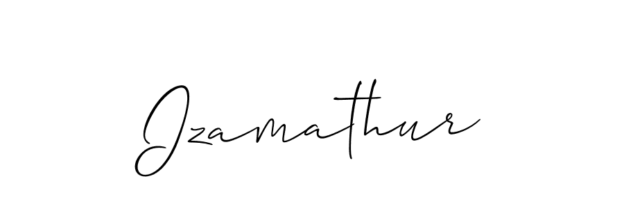 Make a beautiful signature design for name Izamathur. With this signature (Allison_Script) style, you can create a handwritten signature for free. Izamathur signature style 2 images and pictures png
