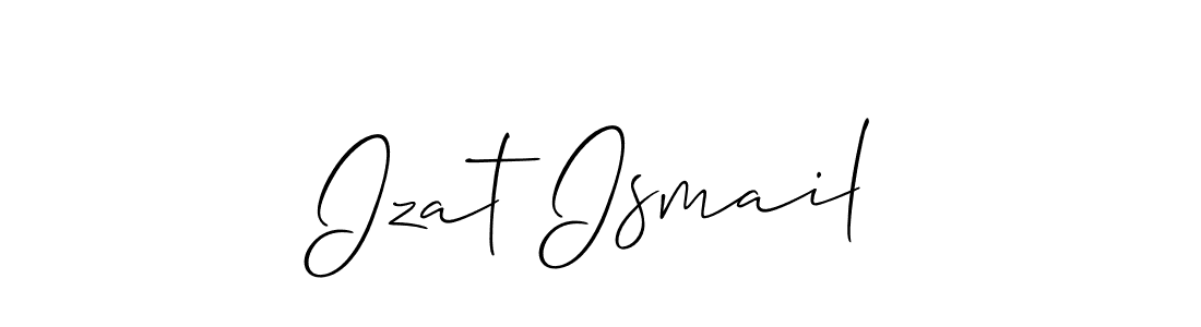Use a signature maker to create a handwritten signature online. With this signature software, you can design (Allison_Script) your own signature for name Izat Ismail. Izat Ismail signature style 2 images and pictures png