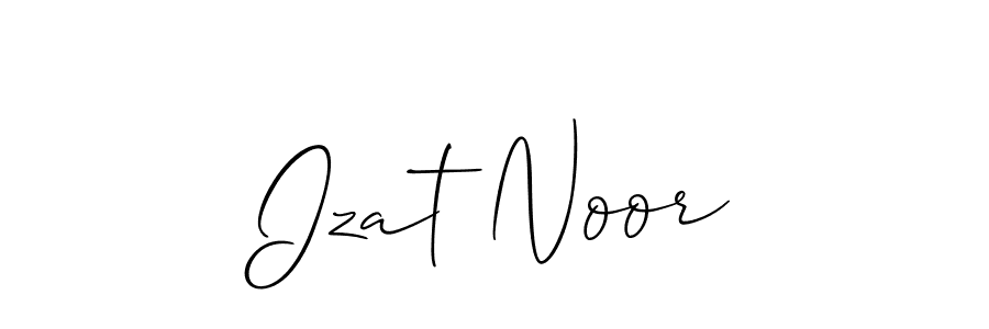 Use a signature maker to create a handwritten signature online. With this signature software, you can design (Allison_Script) your own signature for name Izat Noor. Izat Noor signature style 2 images and pictures png