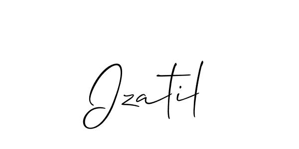 Also we have Izatil name is the best signature style. Create professional handwritten signature collection using Allison_Script autograph style. Izatil signature style 2 images and pictures png