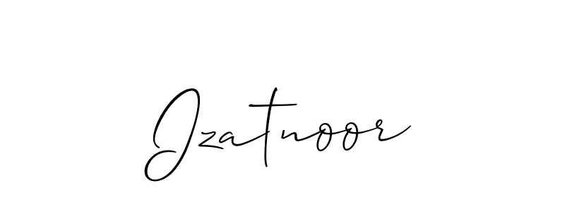 Make a short Izatnoor signature style. Manage your documents anywhere anytime using Allison_Script. Create and add eSignatures, submit forms, share and send files easily. Izatnoor signature style 2 images and pictures png