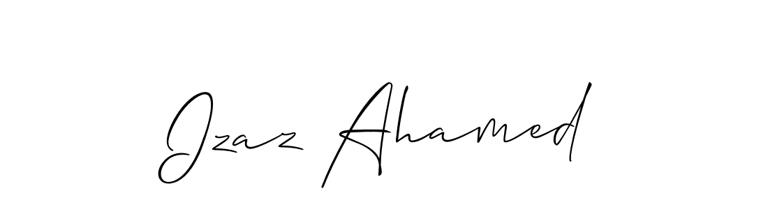 How to make Izaz Ahamed name signature. Use Allison_Script style for creating short signs online. This is the latest handwritten sign. Izaz Ahamed signature style 2 images and pictures png