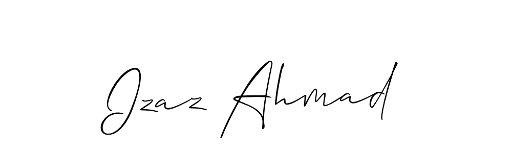How to Draw Izaz Ahmad signature style? Allison_Script is a latest design signature styles for name Izaz Ahmad. Izaz Ahmad signature style 2 images and pictures png