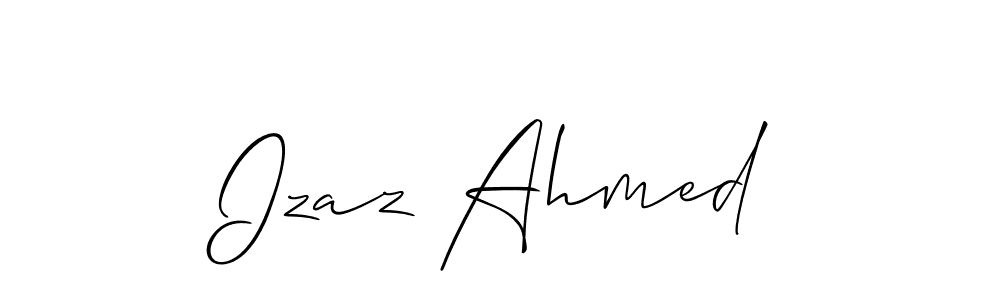 How to Draw Izaz Ahmed signature style? Allison_Script is a latest design signature styles for name Izaz Ahmed. Izaz Ahmed signature style 2 images and pictures png