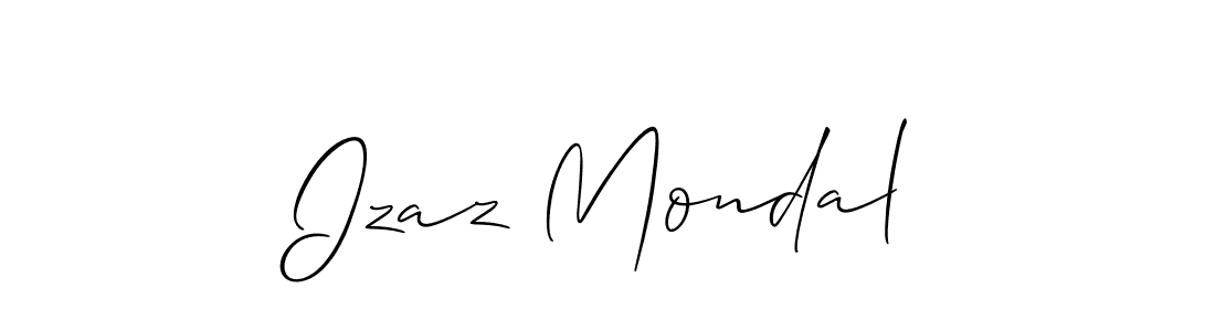 Allison_Script is a professional signature style that is perfect for those who want to add a touch of class to their signature. It is also a great choice for those who want to make their signature more unique. Get Izaz Mondal name to fancy signature for free. Izaz Mondal signature style 2 images and pictures png