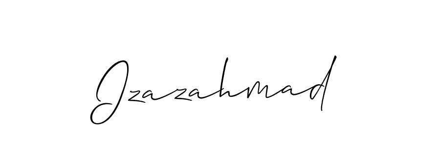Izazahmad stylish signature style. Best Handwritten Sign (Allison_Script) for my name. Handwritten Signature Collection Ideas for my name Izazahmad. Izazahmad signature style 2 images and pictures png