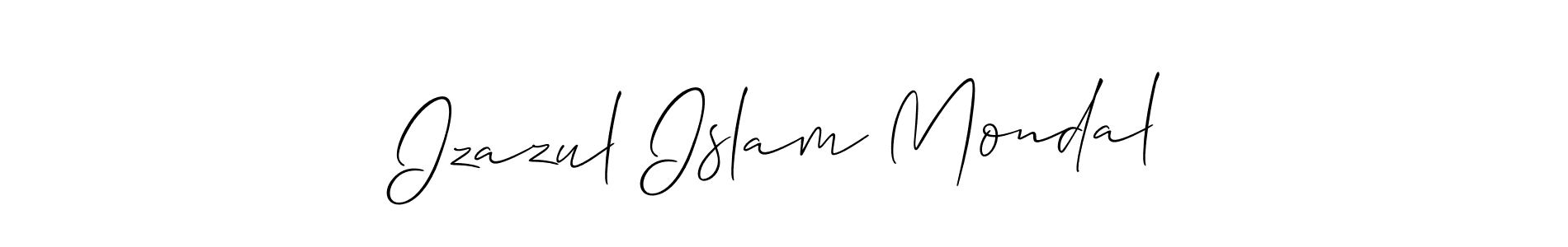 How to make Izazul Islam Mondal name signature. Use Allison_Script style for creating short signs online. This is the latest handwritten sign. Izazul Islam Mondal signature style 2 images and pictures png