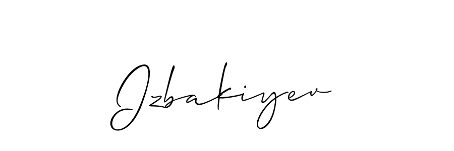 How to Draw Izbakiyev signature style? Allison_Script is a latest design signature styles for name Izbakiyev. Izbakiyev signature style 2 images and pictures png