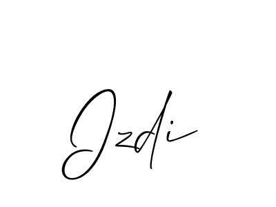 You should practise on your own different ways (Allison_Script) to write your name (Izdi) in signature. don't let someone else do it for you. Izdi signature style 2 images and pictures png