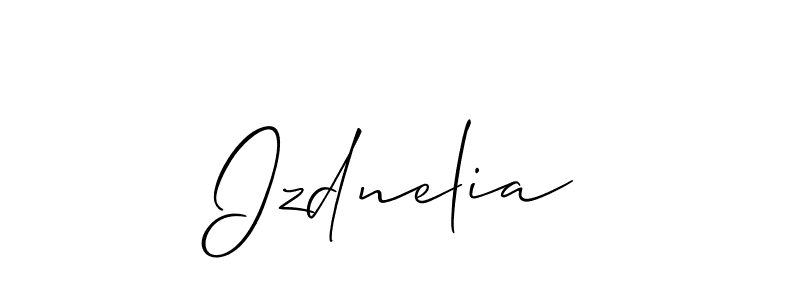 How to make Izdnelia signature? Allison_Script is a professional autograph style. Create handwritten signature for Izdnelia name. Izdnelia signature style 2 images and pictures png