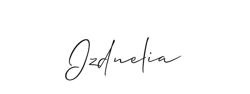 How to make Izdnelia signature? Allison_Script is a professional autograph style. Create handwritten signature for Izdnelia name. Izdnelia signature style 2 images and pictures png