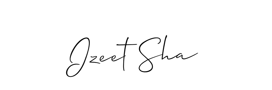 How to make Izeet Sha signature? Allison_Script is a professional autograph style. Create handwritten signature for Izeet Sha name. Izeet Sha signature style 2 images and pictures png