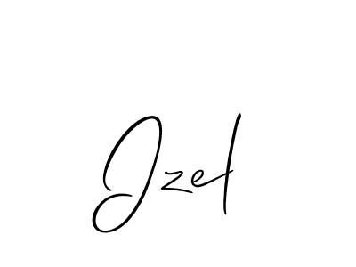 It looks lik you need a new signature style for name Izel. Design unique handwritten (Allison_Script) signature with our free signature maker in just a few clicks. Izel signature style 2 images and pictures png