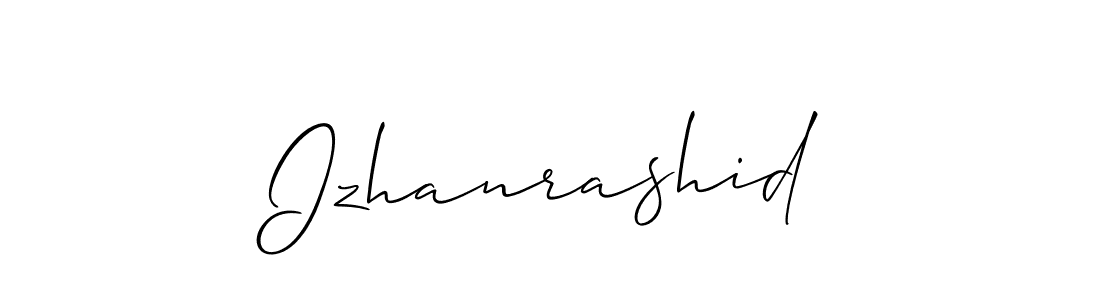 Izhanrashid stylish signature style. Best Handwritten Sign (Allison_Script) for my name. Handwritten Signature Collection Ideas for my name Izhanrashid. Izhanrashid signature style 2 images and pictures png
