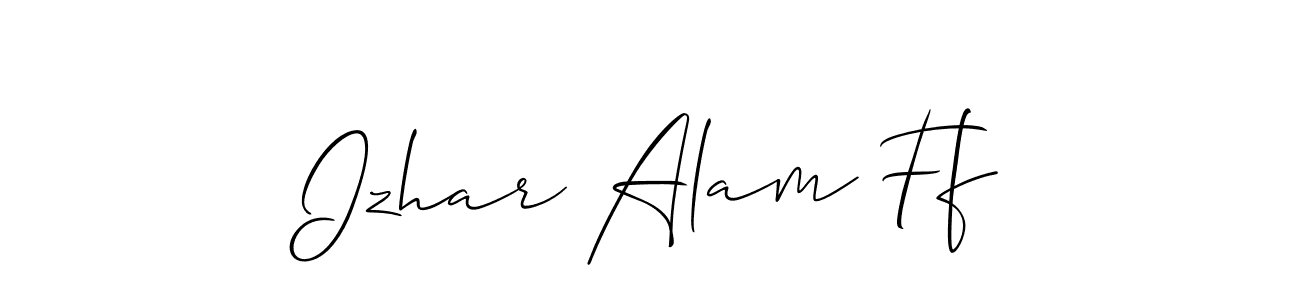 Also You can easily find your signature by using the search form. We will create Izhar Alam Ff name handwritten signature images for you free of cost using Allison_Script sign style. Izhar Alam Ff signature style 2 images and pictures png