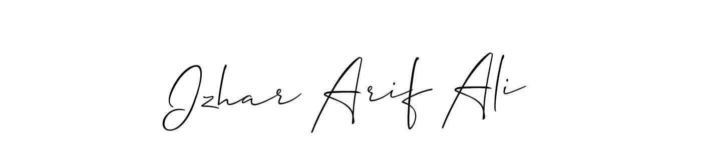 Best and Professional Signature Style for Izhar Arif Ali. Allison_Script Best Signature Style Collection. Izhar Arif Ali signature style 2 images and pictures png