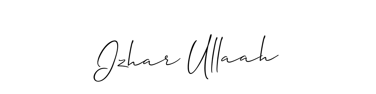 Best and Professional Signature Style for Izhar Ullaah. Allison_Script Best Signature Style Collection. Izhar Ullaah signature style 2 images and pictures png