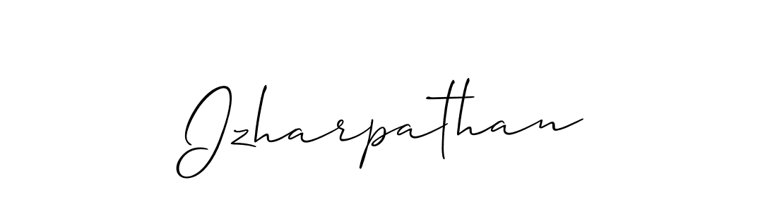 How to make Izharpathan signature? Allison_Script is a professional autograph style. Create handwritten signature for Izharpathan name. Izharpathan signature style 2 images and pictures png