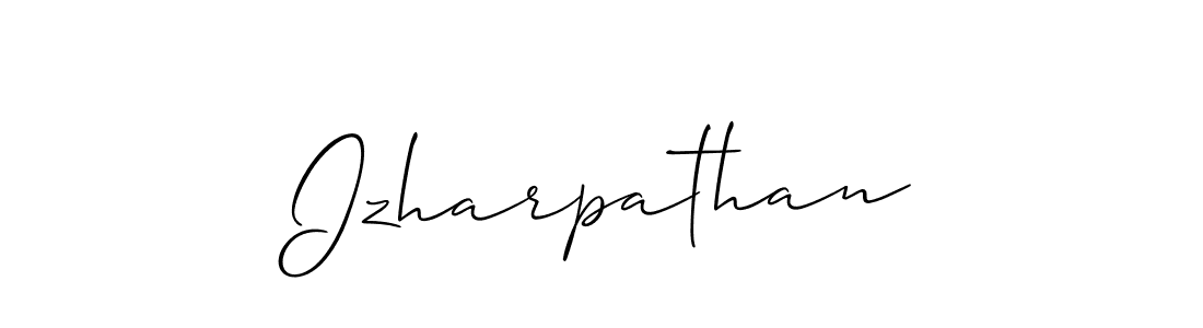 How to make Izharpathan signature? Allison_Script is a professional autograph style. Create handwritten signature for Izharpathan name. Izharpathan signature style 2 images and pictures png