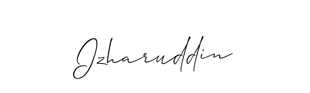 Make a short Izharuddin signature style. Manage your documents anywhere anytime using Allison_Script. Create and add eSignatures, submit forms, share and send files easily. Izharuddin signature style 2 images and pictures png