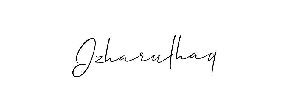 Best and Professional Signature Style for Izharulhaq. Allison_Script Best Signature Style Collection. Izharulhaq signature style 2 images and pictures png