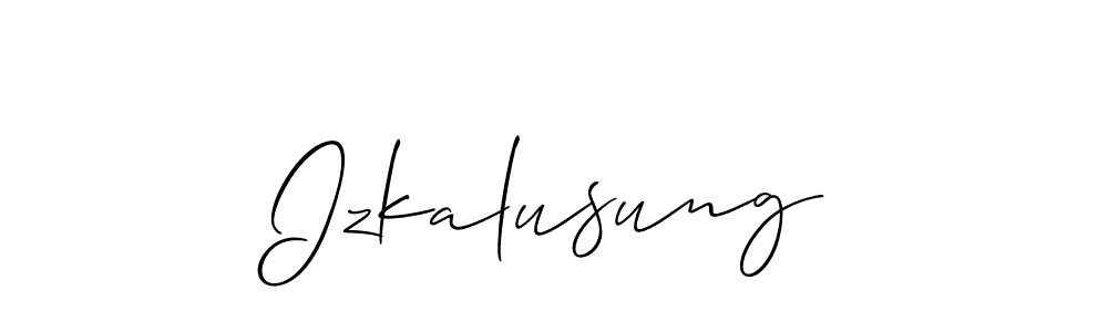 Similarly Allison_Script is the best handwritten signature design. Signature creator online .You can use it as an online autograph creator for name Izkalusung. Izkalusung signature style 2 images and pictures png