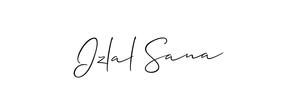 Similarly Allison_Script is the best handwritten signature design. Signature creator online .You can use it as an online autograph creator for name Izlal Sana. Izlal Sana signature style 2 images and pictures png