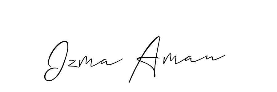 Similarly Allison_Script is the best handwritten signature design. Signature creator online .You can use it as an online autograph creator for name Izma Aman. Izma Aman signature style 2 images and pictures png