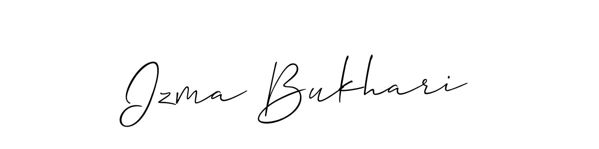 Similarly Allison_Script is the best handwritten signature design. Signature creator online .You can use it as an online autograph creator for name Izma Bukhari. Izma Bukhari signature style 2 images and pictures png