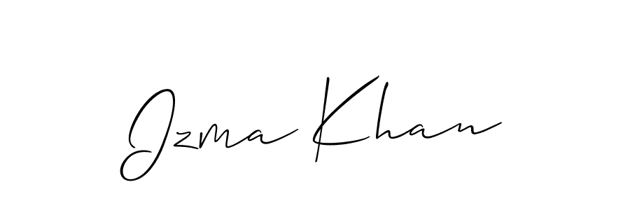 The best way (Allison_Script) to make a short signature is to pick only two or three words in your name. The name Izma Khan include a total of six letters. For converting this name. Izma Khan signature style 2 images and pictures png
