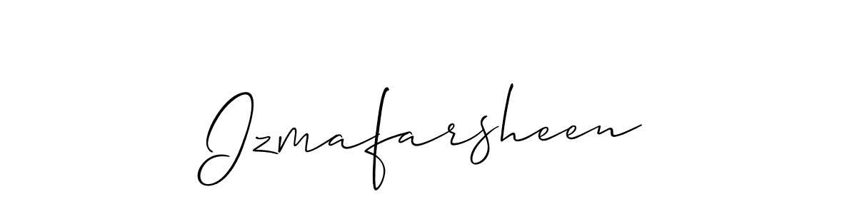 How to Draw Izmafarsheen signature style? Allison_Script is a latest design signature styles for name Izmafarsheen. Izmafarsheen signature style 2 images and pictures png