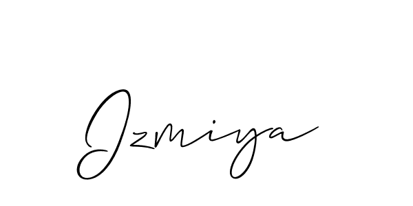 Use a signature maker to create a handwritten signature online. With this signature software, you can design (Allison_Script) your own signature for name Izmiya. Izmiya signature style 2 images and pictures png