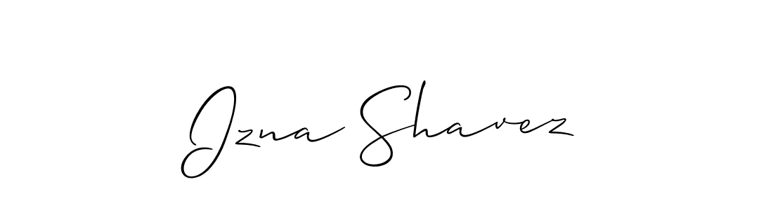 Design your own signature with our free online signature maker. With this signature software, you can create a handwritten (Allison_Script) signature for name Izna Shavez. Izna Shavez signature style 2 images and pictures png