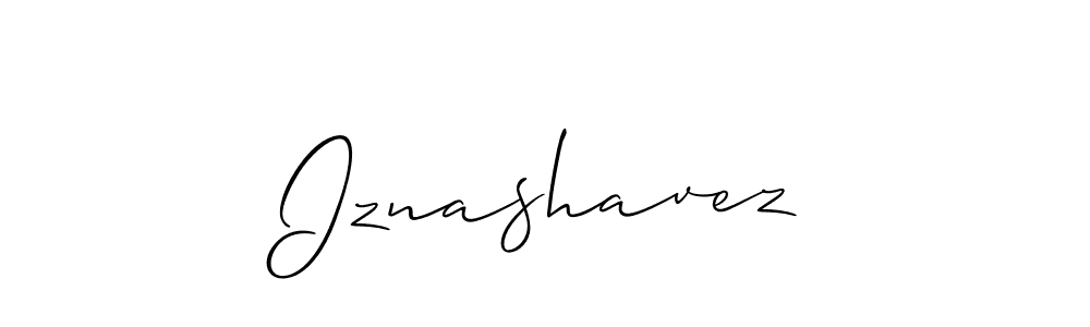 The best way (Allison_Script) to make a short signature is to pick only two or three words in your name. The name Iznashavez include a total of six letters. For converting this name. Iznashavez signature style 2 images and pictures png