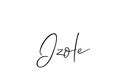 Allison_Script is a professional signature style that is perfect for those who want to add a touch of class to their signature. It is also a great choice for those who want to make their signature more unique. Get Izole name to fancy signature for free. Izole signature style 2 images and pictures png