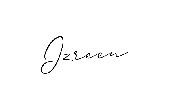 Similarly Allison_Script is the best handwritten signature design. Signature creator online .You can use it as an online autograph creator for name Izreen. Izreen signature style 2 images and pictures png