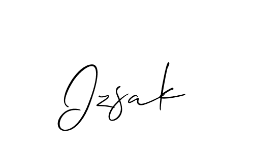 How to make Izsak name signature. Use Allison_Script style for creating short signs online. This is the latest handwritten sign. Izsak signature style 2 images and pictures png
