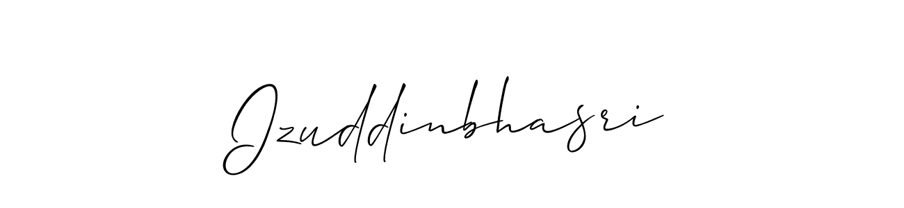 How to make Izuddinbhasri name signature. Use Allison_Script style for creating short signs online. This is the latest handwritten sign. Izuddinbhasri signature style 2 images and pictures png