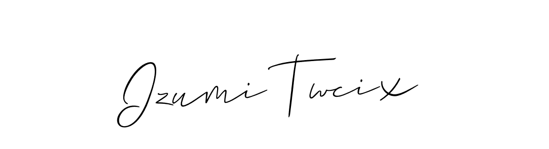 Also You can easily find your signature by using the search form. We will create Izumi Twcix name handwritten signature images for you free of cost using Allison_Script sign style. Izumi Twcix signature style 2 images and pictures png