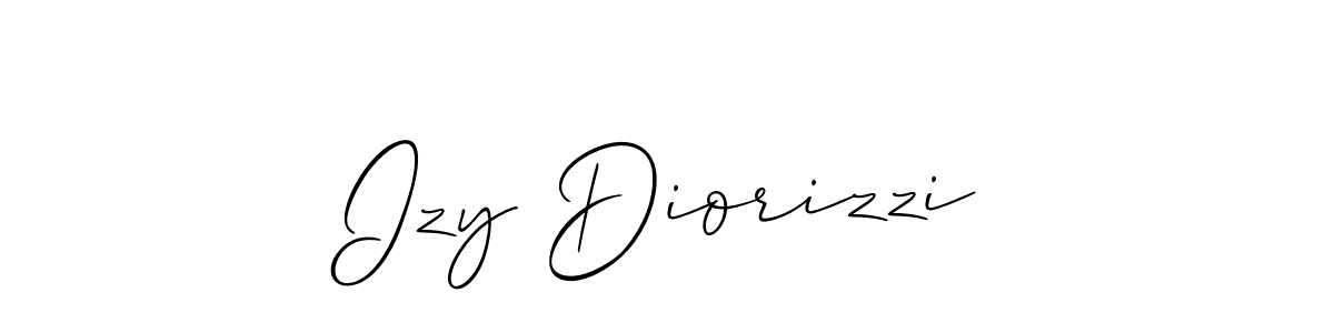 It looks lik you need a new signature style for name Izy Diorizzi. Design unique handwritten (Allison_Script) signature with our free signature maker in just a few clicks. Izy Diorizzi signature style 2 images and pictures png